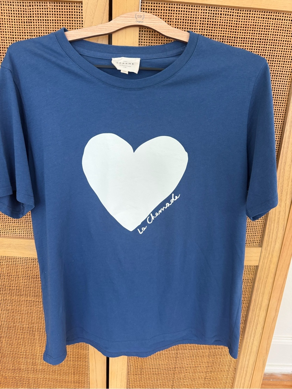Sezane Blue Ecru La Chamade t-shirt XL